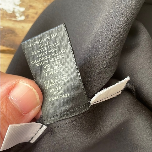 Ann Taylor Black Peplum Blouse with Lace embellishment - Picture 7 of 9